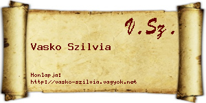 Vasko Szilvia névjegykártya